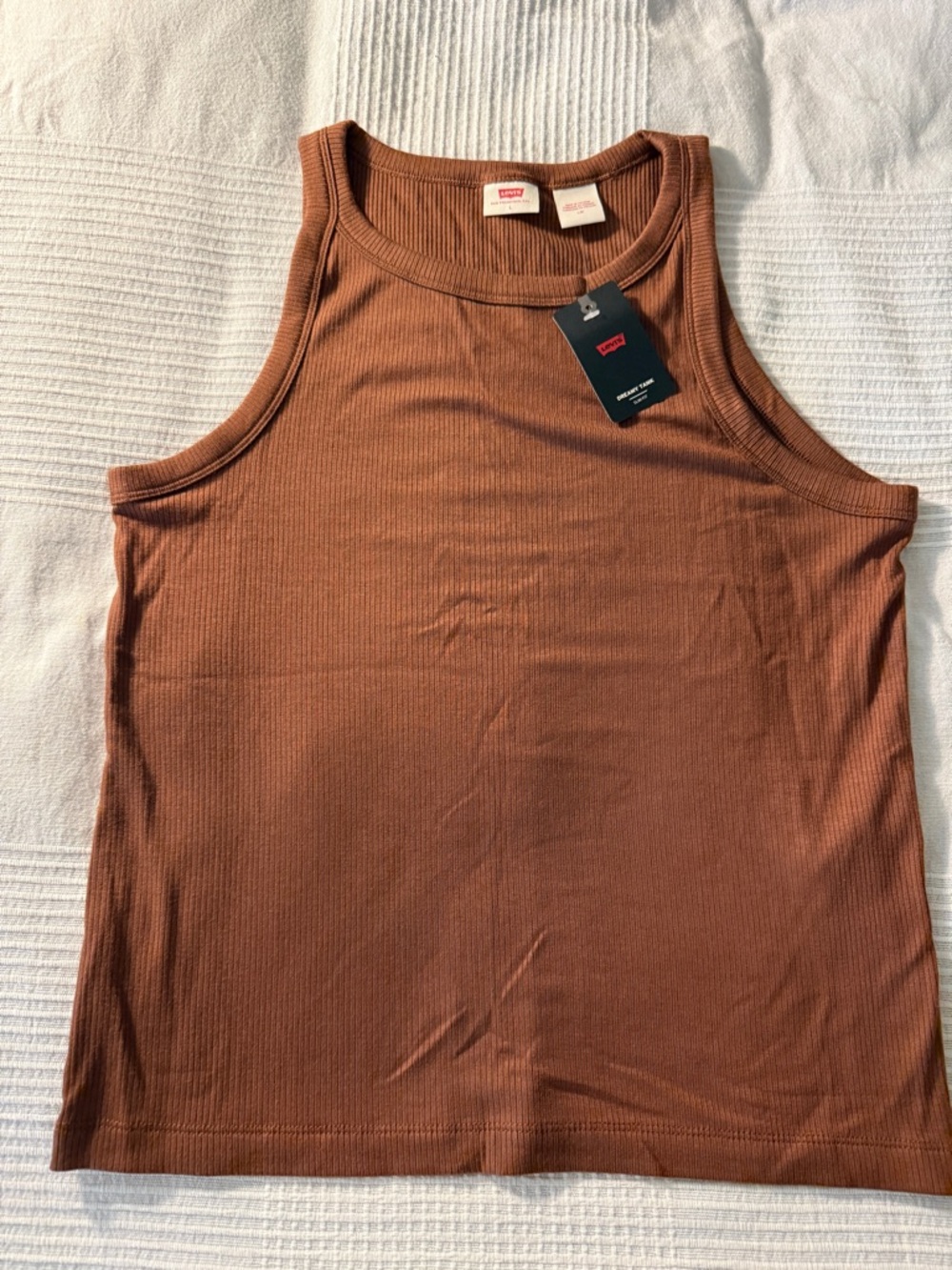 Levi's Women’s Ribbed Tank Top — Rust Brown